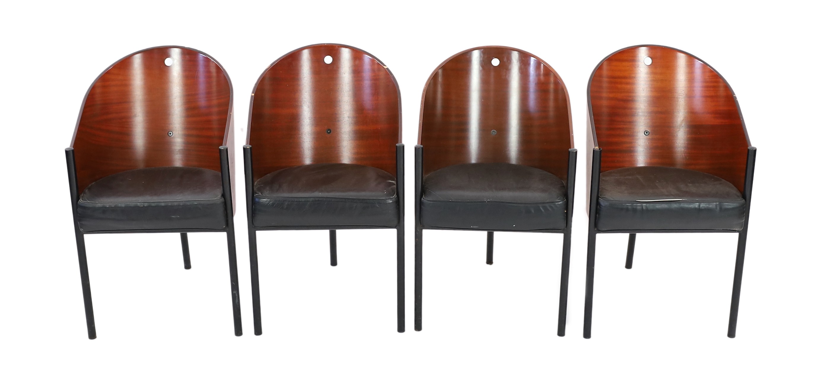 A set of four Philippe Starck Café Costes chairs, width 48cm height 81cm